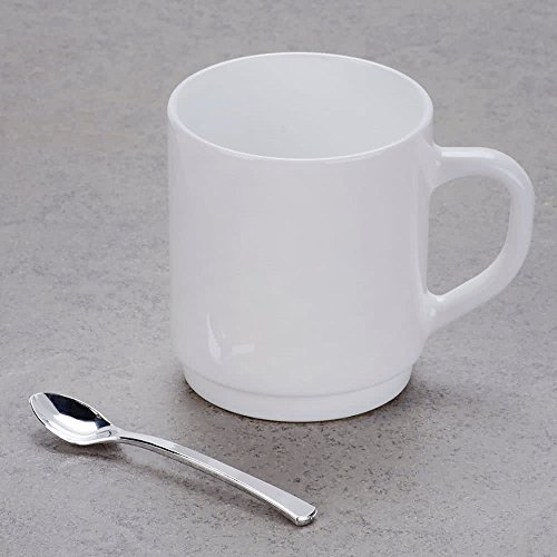 Pack de 96 cucharas de plástico elegantes – plata – 10 cm (4 pulgadas)
