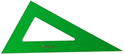 PACK LOTE Faber Castell Técnico - Escuadra 566-25 Cms + Cartabón 666-25 Cms + REGALO