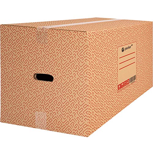 Packer PRO - Pack 10 Cajas Carton para Mudanzas y Almacenaje 600x400x400mm Ultra Resistentes con Asas, 100% ECO Box