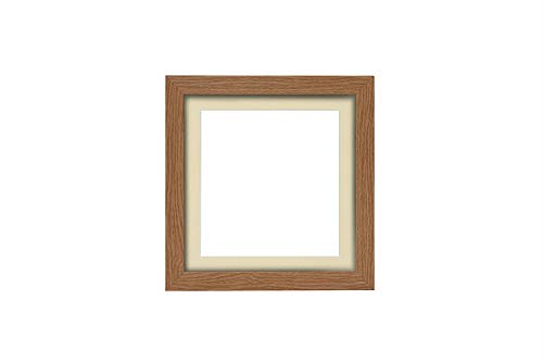 Painting Frames Instagram - Marco de Fotos y póster con Soporte a Medida, Marco Cuadrado 3D, Marco de Madera de Roble con Soporte de Color Marfil de 15,2 x 15,2 cm para Fotos de 10,16 x 10,16 cm