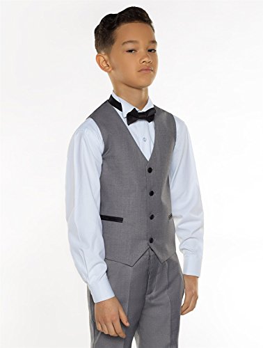 Paisley of London - traje de esmoquin para niños, traje de fiesta para niños, 12-18 meses a 14 años. Gris gris 8 Años