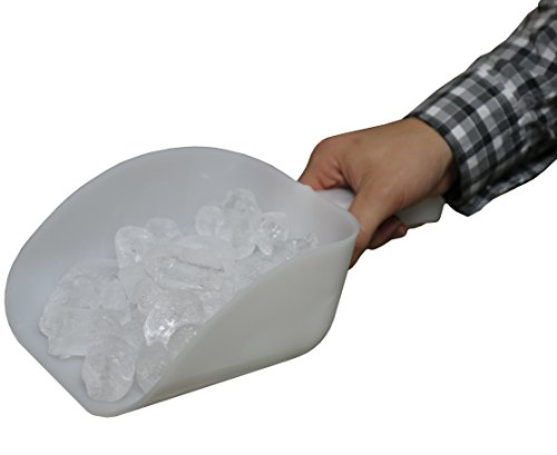 Pala grande de 1 litro, de plástico de alta calidad, para hielo, apta para uso en cocinas, máquinas de hielo y cubos de hielo