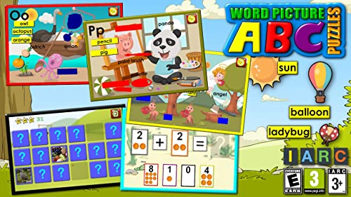 Palabra preescolar ABC y foto puzzles - enseña lectura de sitio y el alfabeto inglés letra fonética con 120 palabras fáciles adecuados para niños de 2 y sobre