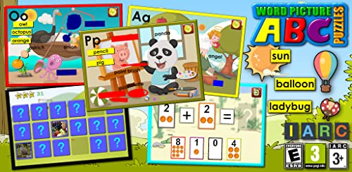 Palabra preescolar ABC y foto puzzles - enseña lectura de sitio y el alfabeto inglés letra fonética con 120 palabras fáciles adecuados para niños de 2 y sobre