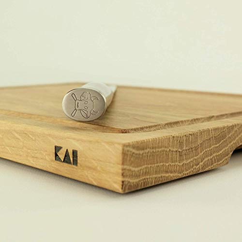Palatina Werkstatt ® / Kai Shun Classic Tim Mälzer - Juego de Cuchillos Multiusos TDM-1701 - Tabla de Madera Maciza de 25 x 15 cm + Funda de Cuchillo Kai.