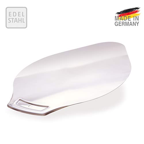 Paleta para tartas de acero inoxidable fabricado en Alemania – Pala para pizza para levantar fácilmente pizza en y fuera del horno – Paleta para tartas perfectas y pasteles