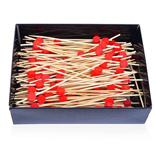 Palitos De COctel 100 Cuentas Palillos De Madera Fuentes Del Partido Fritura Dedo Alimentos Frutas SAndwich SAndwich - Corazones Rojos