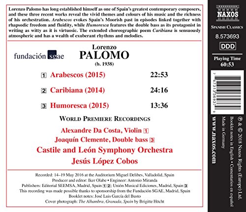 Palomo, L.: Arabescos / Caribiana / Humoresca (Costa, Clemente, Castilla y León Symphony, López-Cobos)