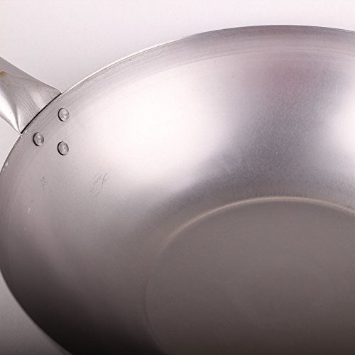 Pamai Pai® Wok Sartén diámetro 35 cm Fondo Plano Hierro asiáticas Sartén Wok Sartén Inducción