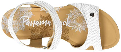 Panama Jack Julia Menorca, Sandalia con Pulsera para Mujer, Blanco (Blanco B5), 38 EU