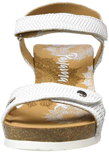 Panama Jack Julia Menorca, Sandalia con Pulsera para Mujer, Blanco (Blanco B5), 38 EU