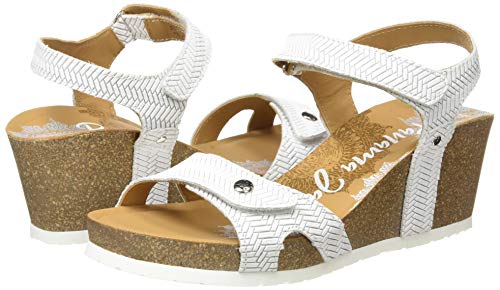 Panama Jack Julia Menorca, Sandalia con Pulsera para Mujer, Blanco (Blanco B5), 38 EU