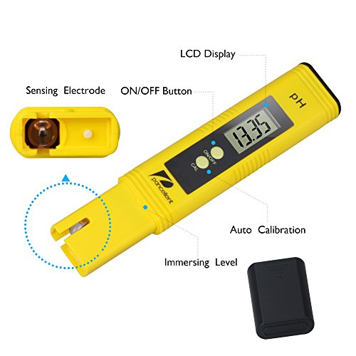 Pancellent Medidor de Prueba de Calidad del Agua TDS PH 2 en 1 Conjunto 0-9990 PPM Rango de medición 1 Resolución PPM 2% Precisión de Lectura (Amarillo)