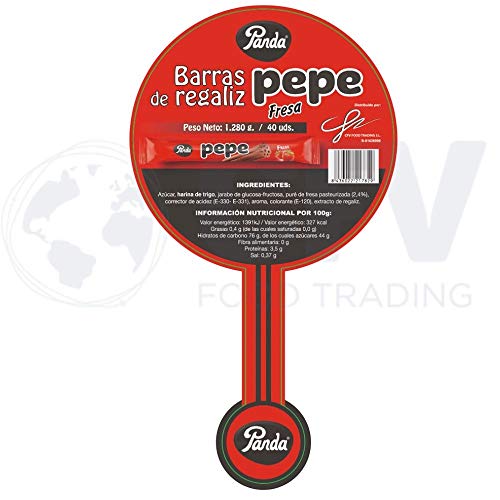 Panda Regaliz Pepe Fresa- Tarro de Regalices Rojos 40 Uds.