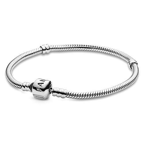 PANDORA Moments - Pulsera de Mujer de Plata de Ley, 18 cm