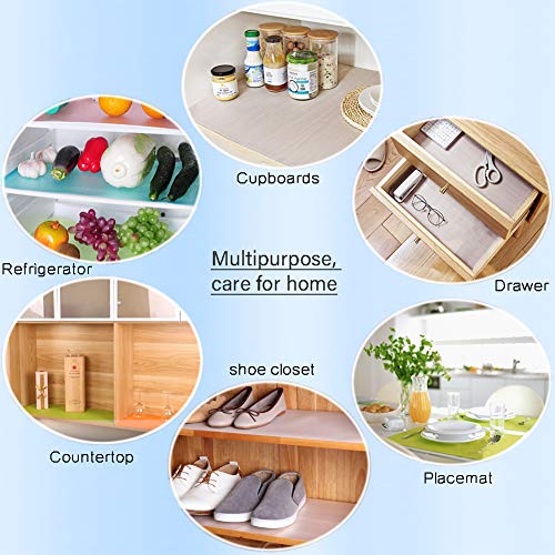 Panngu 10 pcs Multifuncional Bases Antideslizantes EVA - Alfombra del refrigerador Ideal para Frigorífico, Protector Antideslizante para Cajones Mostrador de Cocina, etc (45 * 29 cm)