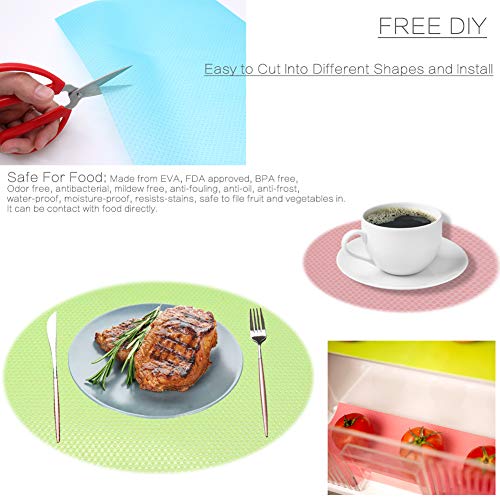 Panngu 10 pcs Multifuncional Bases Antideslizantes EVA - Alfombra del refrigerador Ideal para Frigorífico, Protector Antideslizante para Cajones Mostrador de Cocina, etc (45 * 29 cm)