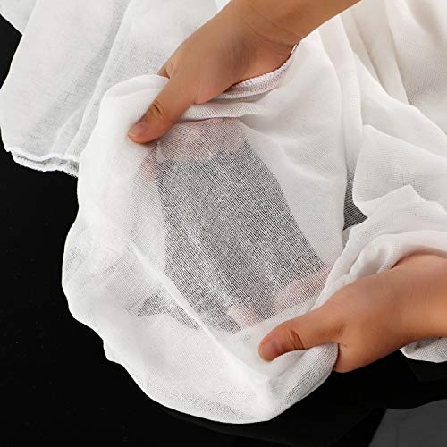 Paño de Queso, Tela de Algodón sin Blanquear Paños de Muselina Ultrafinos para Mantequilla, Cocina, Horneado, Paño Casero para Colar, Blanco (90 x 200 cm)