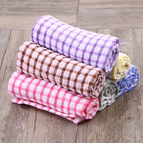 Paños de cocina Bestonzon, 3 unidades, absorbentes, para vajilla, 100 % de algodón, color rojo
