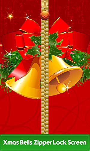 Pantalla de Navidad Campanas de la cremallera de bloqueo