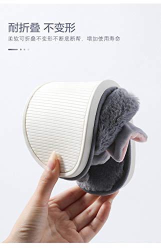 Pantuflas Mujer,Mujeres Zapatillas De Algodón Invierno Navidad Suave Grueso Bebé Elefante Gris Señoras Interiores Piso Lavable Antideslizante Diapositivas Flops Para El Dormitorio Casa Casa Zapato