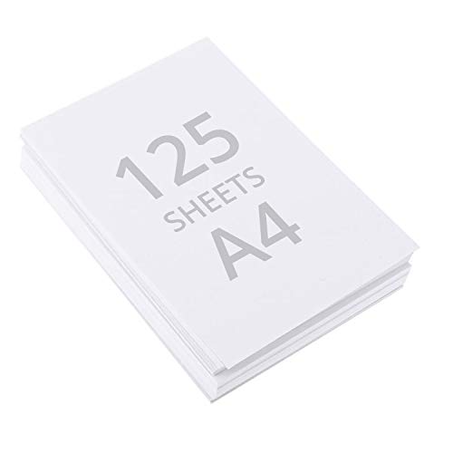 Papel Acuarela A4 - Pack de 125 Hojas Papel Algodón Prensado en Frio – Perfecto para Artistas y Principiantes, Bocetos, Pintura al Óleo y Acrílica – Papel para Pintar 200GSM