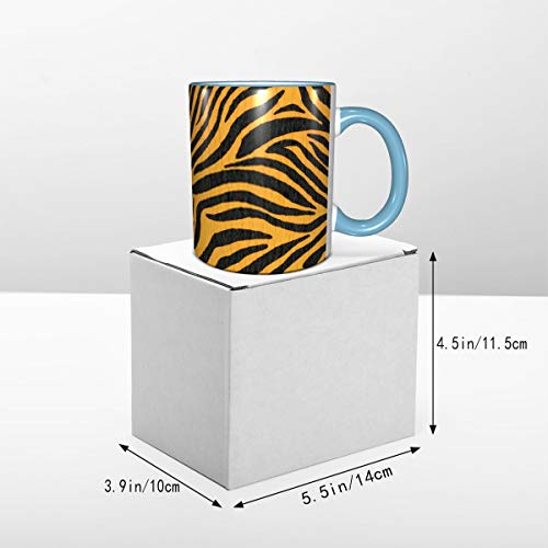 Papel crepé hecho de patrón de animal de cebra para papel tapiz o fondos La taza de 11 oz es un regalo divertido para hombres y mujeres.