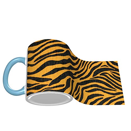 Papel crepé hecho de patrón de animal de cebra para papel tapiz o fondos La taza de 11 oz es un regalo divertido para hombres y mujeres.