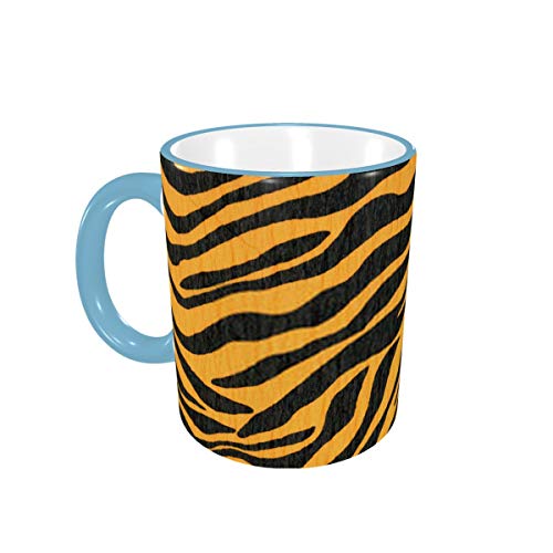 Papel crepé hecho de patrón de animal de cebra para papel tapiz o fondos La taza de 11 oz es un regalo divertido para hombres y mujeres.