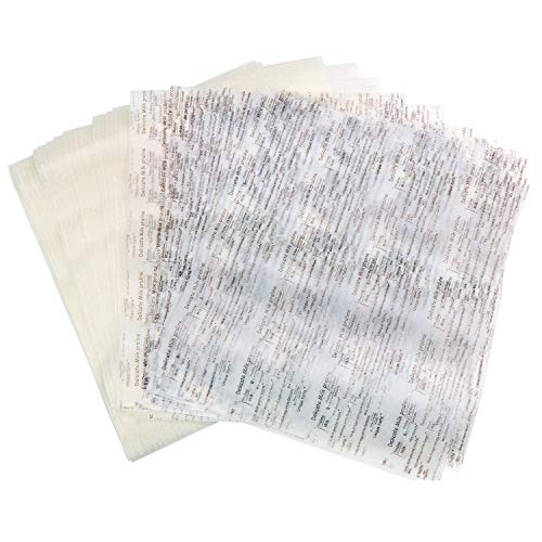 Papel de cera TsunNee, papel de regalo, papel de regalo, papel de regalo, 24,8 x 21,8 cm, paquete de 100