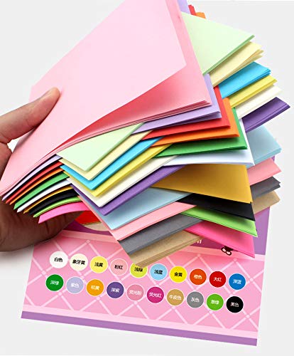 Papel de origami, 100 hojas de 15 x 15 cm, papel cuadrado para grulla plegable, rosas, flores, aviones, corazones, manualidades para niños y manualidades, decoración de papel artesanal