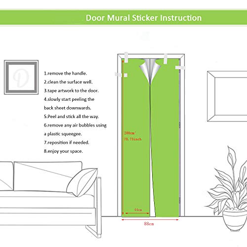 Papel Pintado Puerta Patrón De Cabeza De Toro Animal 3D 88 X 200Cm Habitaciones De Vinilo Etiqueta De La Puerta Papel Tapiz Murales Murales Pegatinas Carteles Pegatinas De Pared
