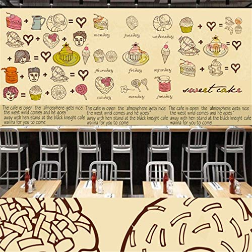 Papel tapiz de foto HD pintado a mano papel pintado estilo europeo pastel de postre mural cafetería utillaje fondo panadería papel tapiz