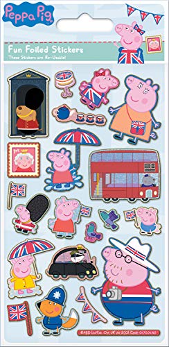 Paper Projects 01.70.06.145 Peppa Pig Glorious Britain - Lote de pegatinas (19,5 x 10 cm), diseño de Peppa Pig