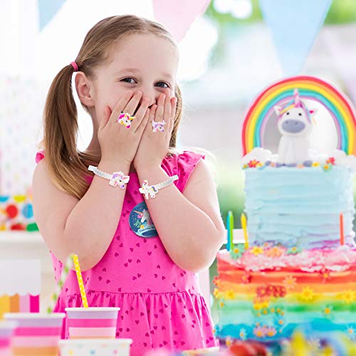 Paquete de 100 Juguetes a Granel para Fiestas de Unicornio - Gran selección surtida, ideal para rellenos de bolsas de fiesta, premios, piñatas, Navidad.