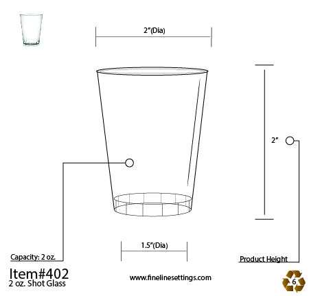 Paquete de 150 vasos de chupito de plástico rígido transparente | vasos de chupito desechables | vasos de chupito de plástico – 2 oz (60 ml)
