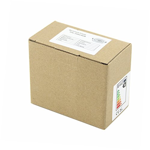 Paquete de 2 soportes de luz LED para techo, cuadrados, 65 mm de recorte ajustable