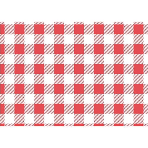 Paquete de: 200 Papel antigrasas cuadros rojos - 250x250mm (Juego 200)