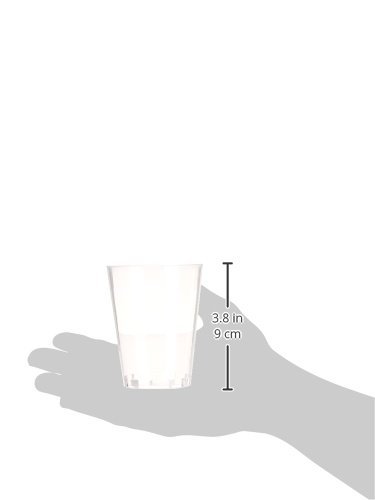 Paquete de 40 vasos de plástico transparente | Vasos de plástico cristalino para fiestas - 220 ml (8 oz)