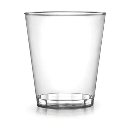 Paquete de 40 vasos de plástico transparente | Vasos de plástico cristalino para fiestas - 220 ml (8 oz)