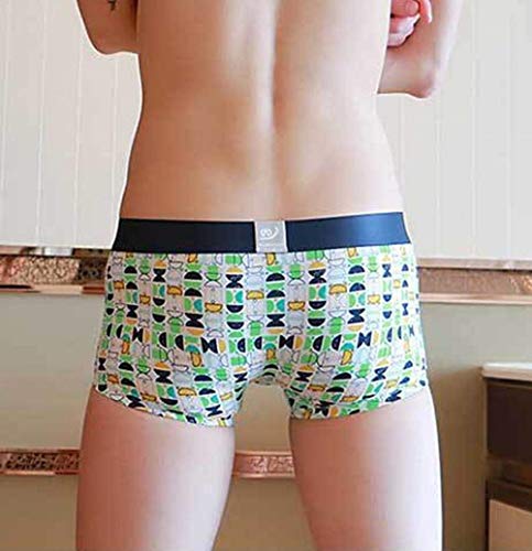 Paquete De 6 Calzoncillos para Anchos Hombre Sus Especial Estilo Calientan Calzoncillos Planos De Seda Ultra Hielo (Color : Aspicture, Size : S)