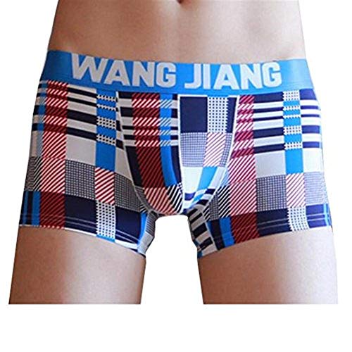 Paquete De 6 Calzoncillos para Anchos Hombre Sus Especial Estilo Calientan Calzoncillos Planos De Seda Ultra Hielo (Color : Aspicture, Size : S)