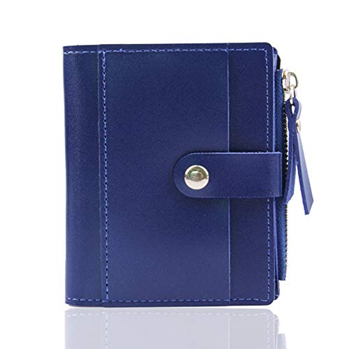 Paquete de Tarjeta pequeña de Color Caramelo Lindo Monedero de Almacenamiento Cuero PU Exterior Mini Billetera para Cartera ID Billetera pequeña Gran Capacidad Monedas Protección Billetera riou