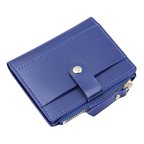 Paquete de Tarjeta pequeña de Color Caramelo Lindo Monedero de Almacenamiento Cuero PU Exterior Mini Billetera para Cartera ID Billetera pequeña Gran Capacidad Monedas Protección Billetera riou