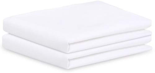 Par de fundas de almohada de lujo Rayyan Linen de algodón egipcio de 400 hilos, color blanco, 50 x 75 cm | Solo fundas de almohada