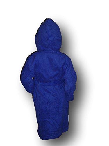 Para niños con capucha albornoz con una botes de pintura Logo y nombre de su elección en Royal azul. Edades 2, 4, 6, 8, 10 o 12, azul real, 6 años (talla del fabricante: 116)