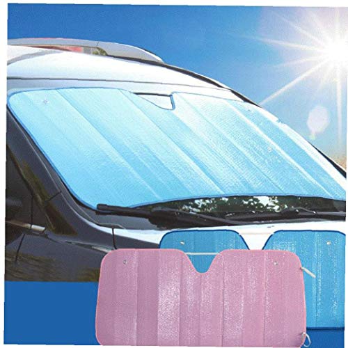 Parabrisas del Coche Parasol bloquea los Rayos UV Parasol Protector automático de la Ventana Delantera Parasol Visera de la Cubierta Se Adapta a los Parabrisas de Varios tamaños 1Pc Azul