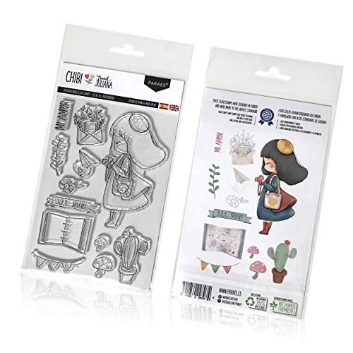PARAES Sellos scrapbooking silicona fotopolímero (13 piezas individuales) - Sweet Juliana - Alta calidad - scrapbook - álbum de fotos - Scrapbooking Materiales