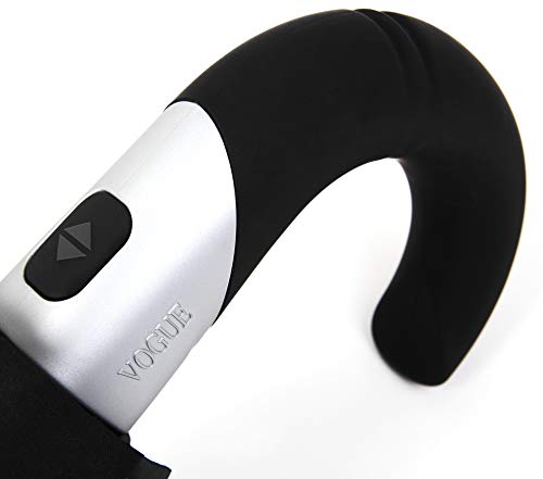 Paraguas Vogue Plegable y de Gran Resistencia con Doble Varilla de Aluminio y Fibra de Vidrio. Abre Cierra automático. Antiviento y Acabado Teflón. Cuenta con un cómodo puño Curvo.