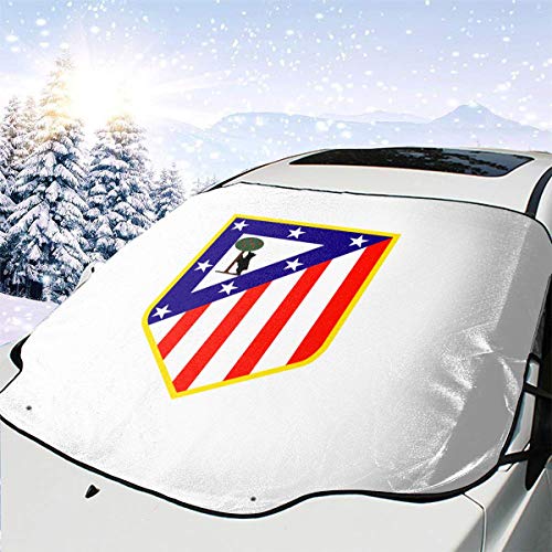 Parasol para Parabrisas de Coche con Logo del Atlético de Madrid, Negro, Talla única